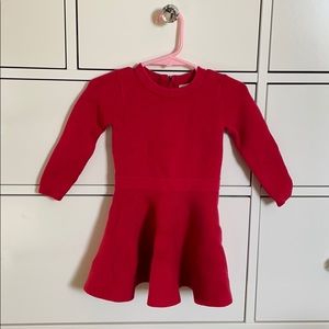 Baby girl red sweater dress